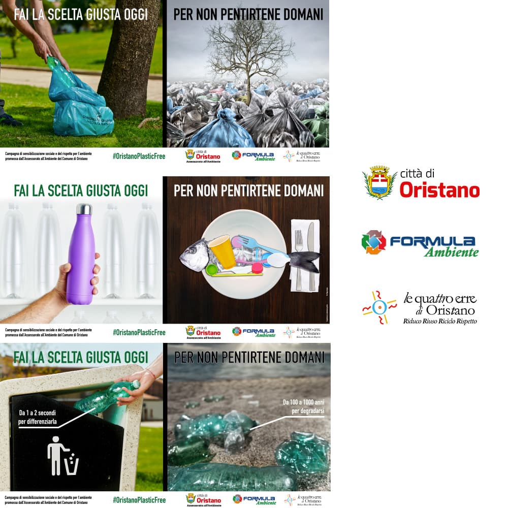 Campagna di sensibilizzazione plastica Comune Oristano e Formula Ambiente